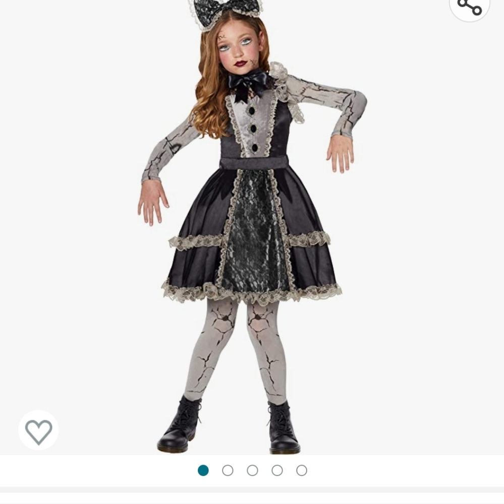 Halloween costume cosplay broken doll costume scary doll size large 12-14 kids. - Picture 6 of 13